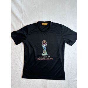 2015 FIFA U-20 World Cup New Zealand Black Shirt Active Top Men's Small *‎